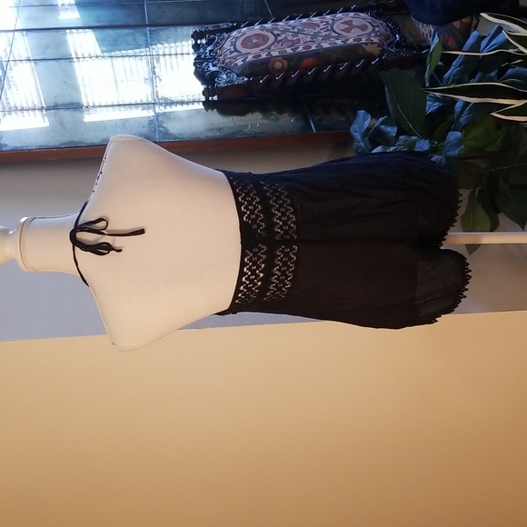 Topshop Sheer Black Top Knit V Neck Romper Sexy See Through Cheeky - Picture 6 of 12